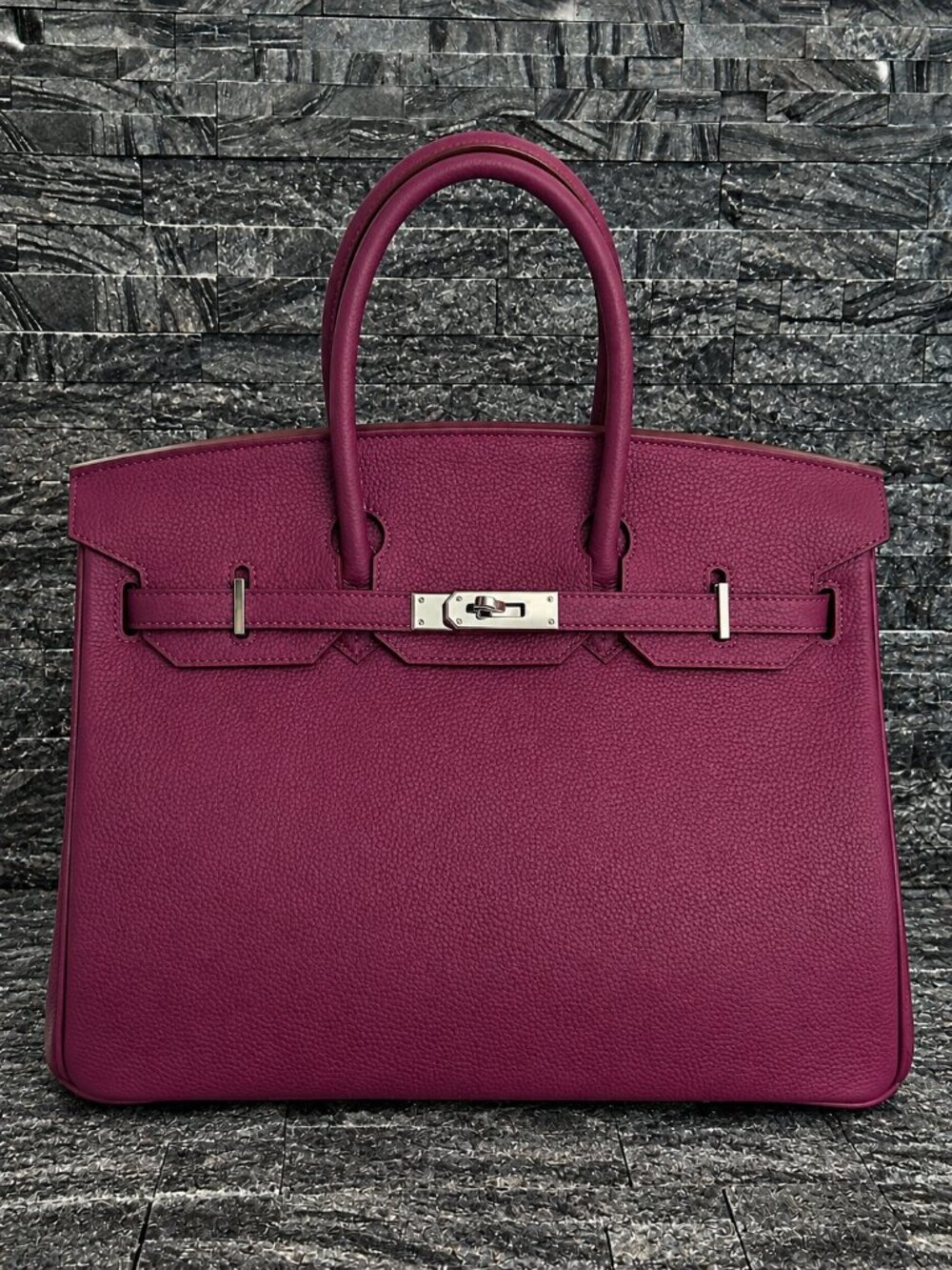 Deep Purple/Raspberry Togo Leather Handbag